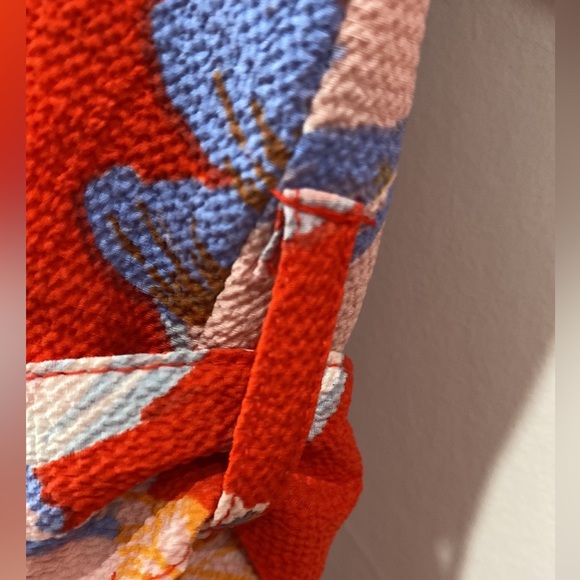 Vero Moda Bali 3/4 Sleeve Kimono Wrap Top Red Floral size S - Picture 5 of 13